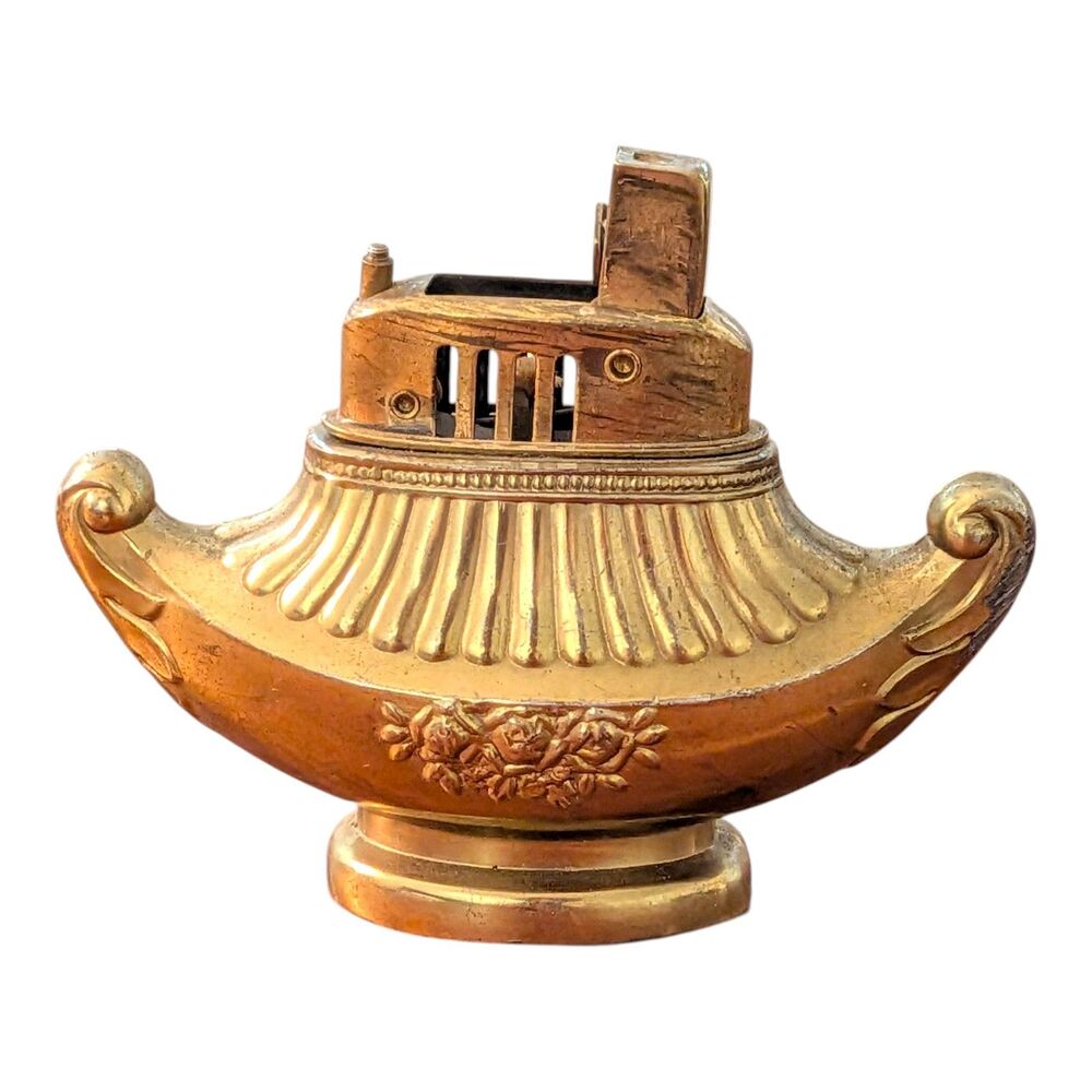 Vintage Cigarette Lighter Gold Tone Occupied Japan Rare Genie Lamp